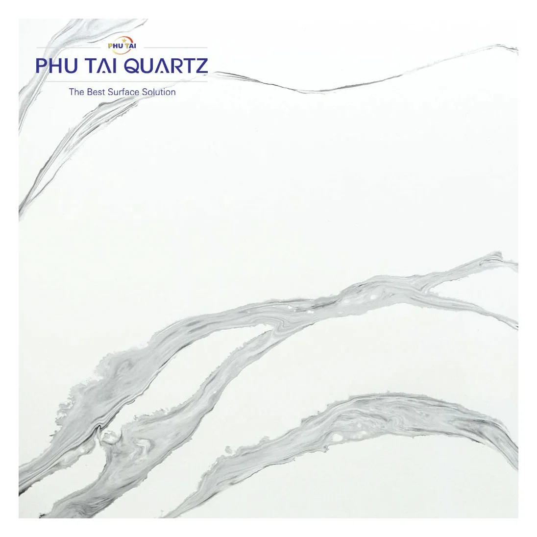 Quartz Calacatta Everest PT 975 Polished Slab High Quality for Interior Walling decoration from Phutai