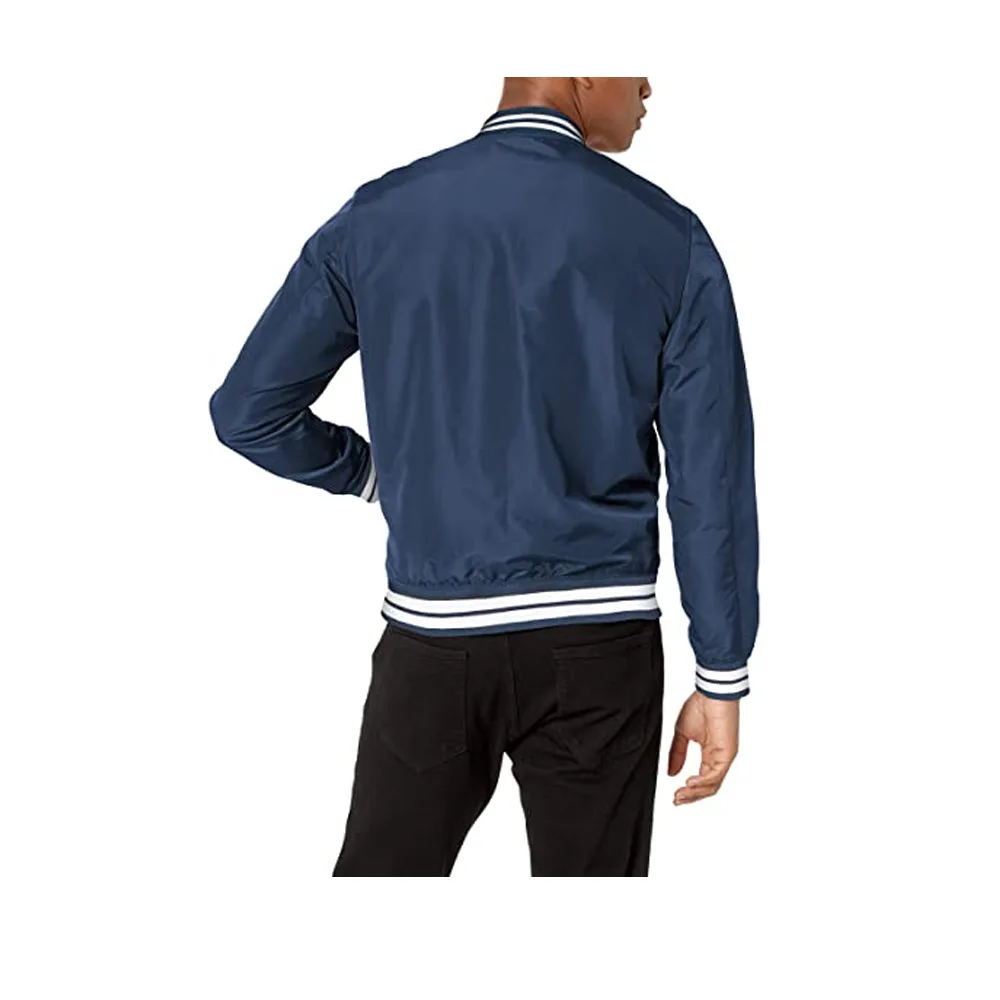 Custom Embroidery Silk Satin Fashion Letter Man Basketball Jackets