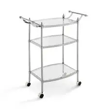 Modern Style 3 Tier Bar Cart Hotel Food Serving Trolley Or Bar Cart with wheels For Home Restaurant And Hotels Luxury Trolley