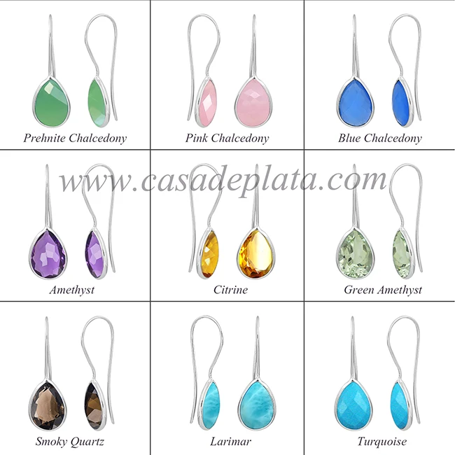 Special New Design  Citrine Gemstone 925 Sterling Silver New Model Earrings For Wedding Wholesale Manufacturers & Suppliers