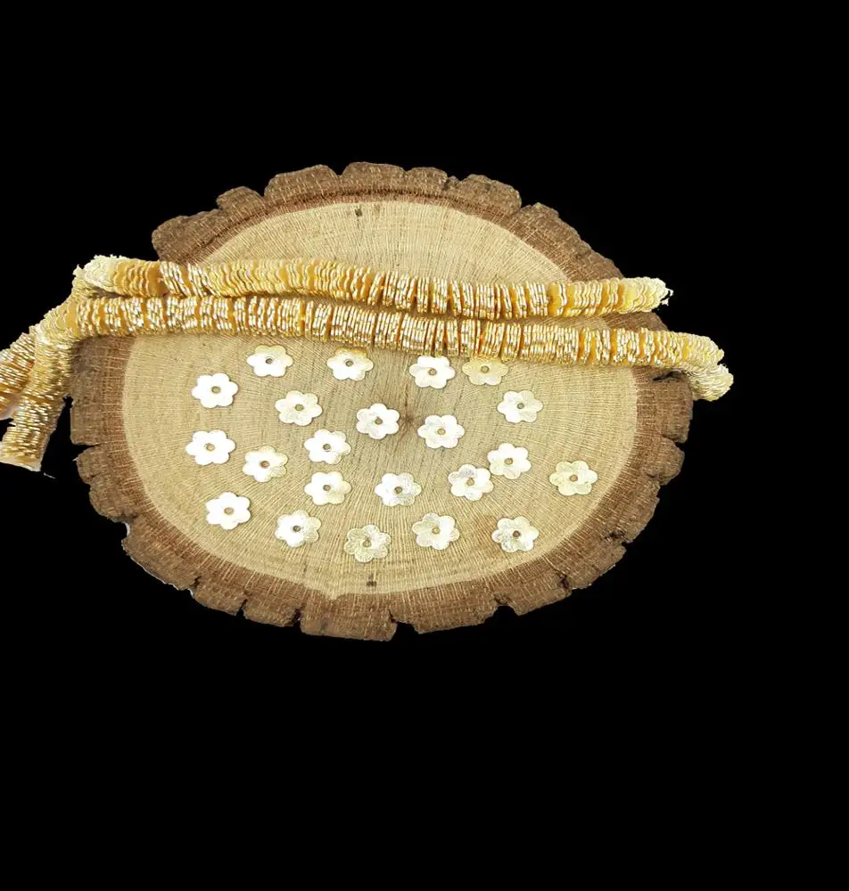 
Gold Plated flower Disc Beads 