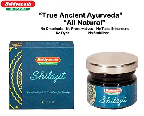 Медицинская добавка Baidyanath Shilajit (15 г) для прочности и силы