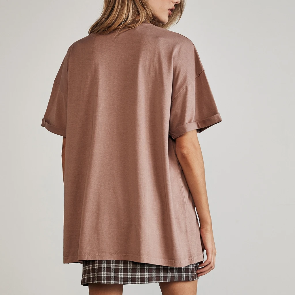 Steel Gold Tee casual wear High Quality Oversized Women Tshirt