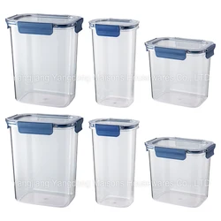 Maisons 6piece 1.8L PET Leak-proof Kitchen Storage Cereal Containers Set BPA free Food Storage Containers