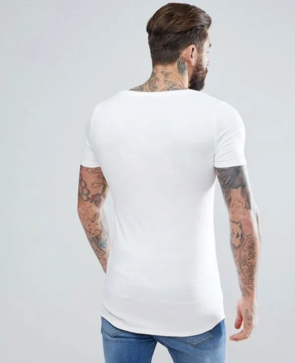  Оптовая продажа Мужская футболка из 100% хлопка с короткими рукавами