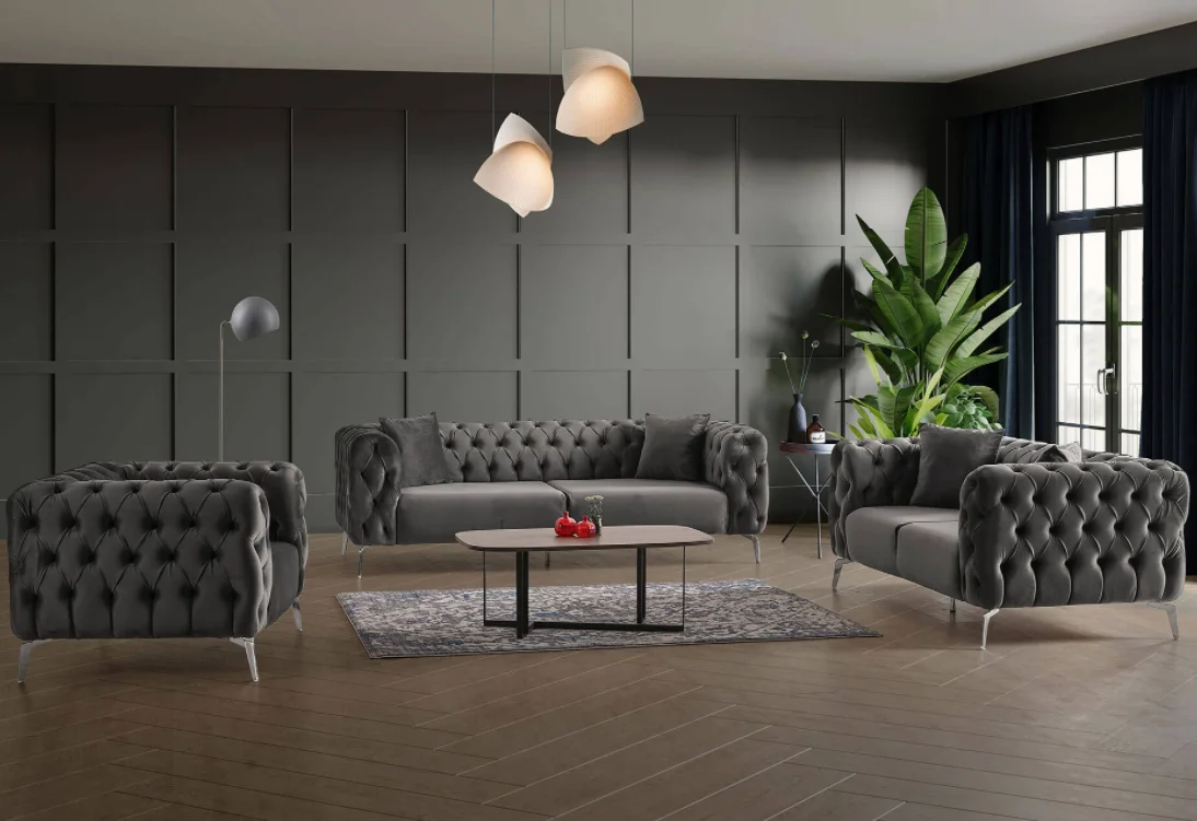 Мебельная фабрика диваны для гостиной набор диванов из полиэстера Набор тканевых домашняя мебель