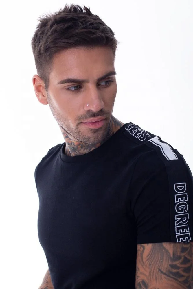 
Custom design t-shirts branded tape t shirts wholesale 