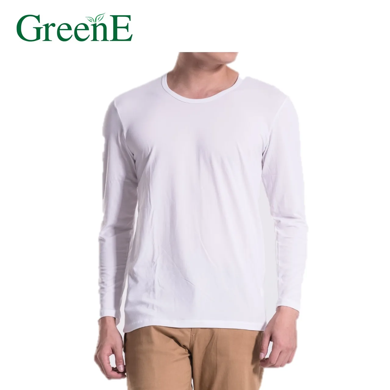 Грин-BtD Длинные рукава Мужское нижнее белье (M)(бел) био F-IR для топ, теплая и снятия усталости