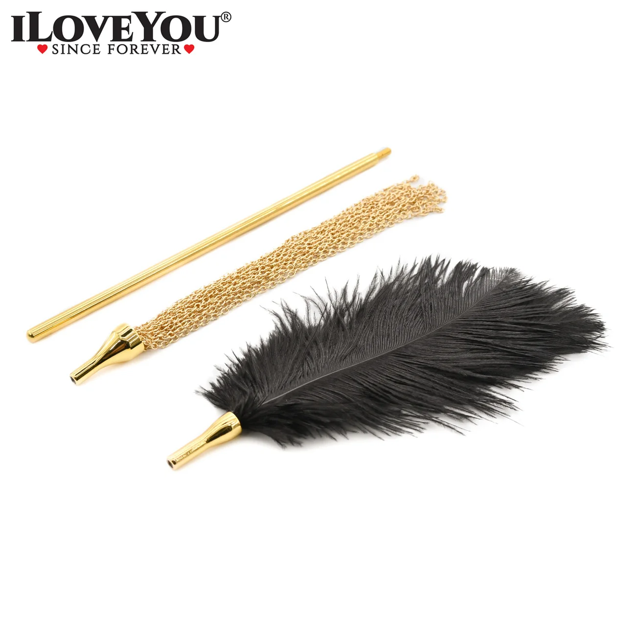 
Kinky Feather Tickler & Chain Whip Set Sex Toy Adult Toy Bondage BDSM Restraints Leather Wrist Cuff Ankle Cuff Collar Blindfold 