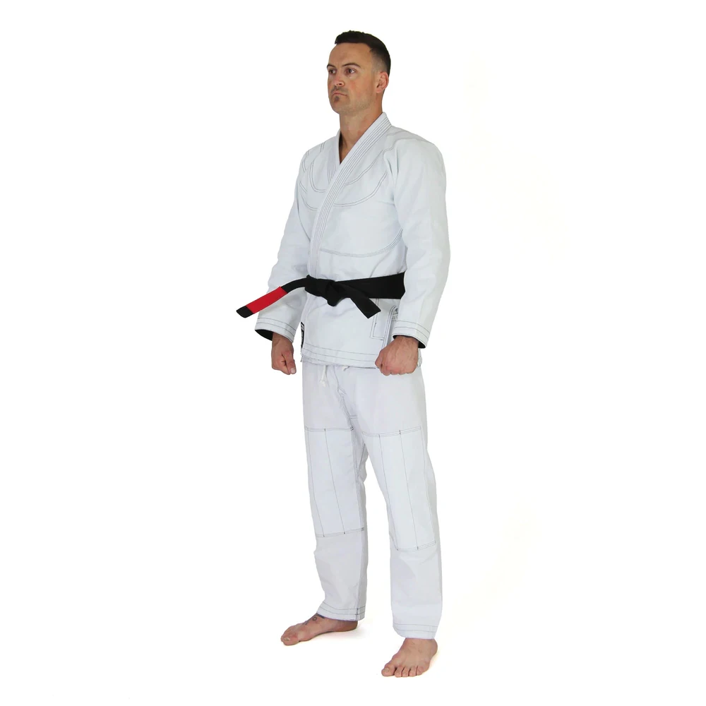 Latest Design Jiu Jitsu Uniform Made In 100% Cotton White color Adult Bjj Gi With Customized Patch Logo
