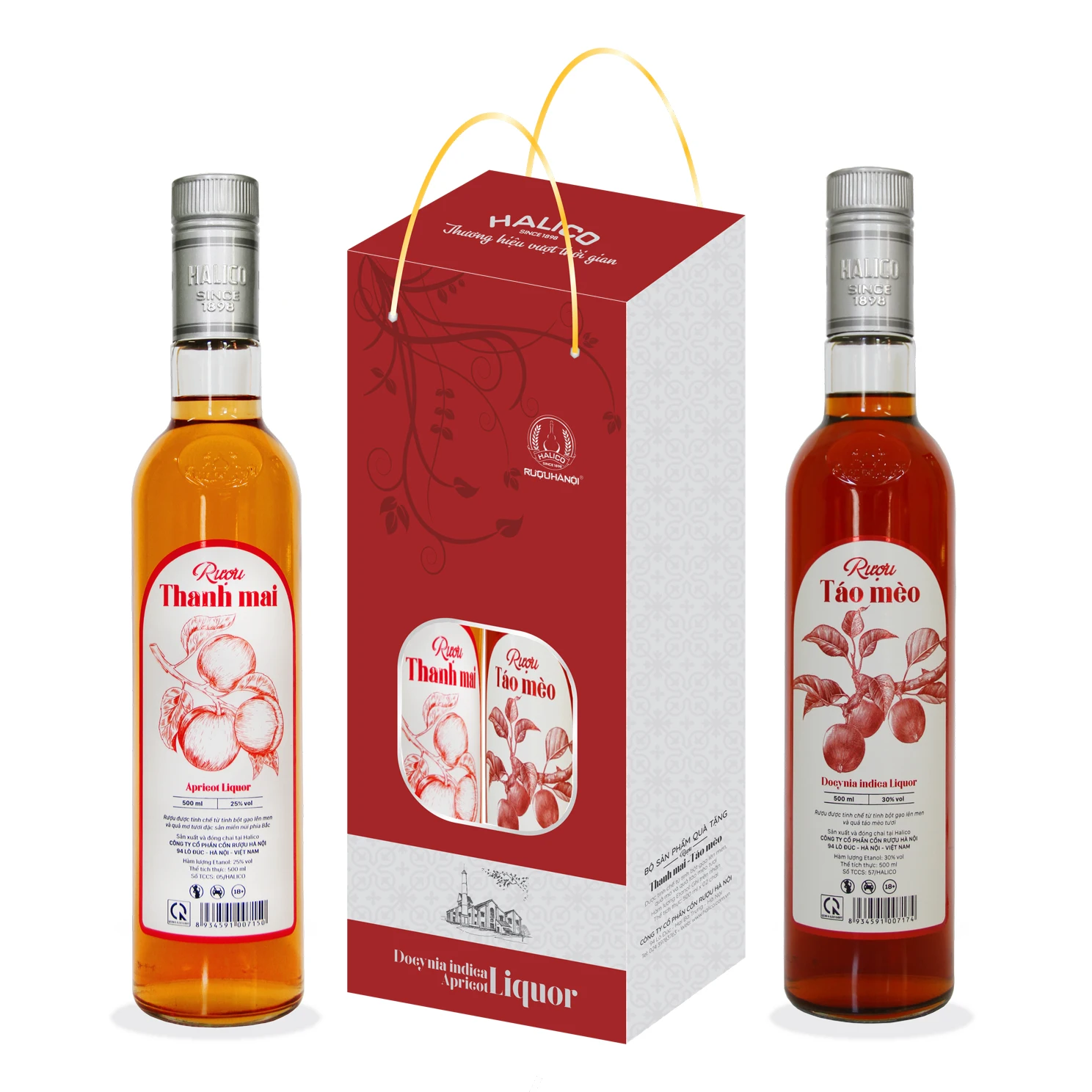 Luxury alcohol nature spirit sweetness and acidity Halico Docynia Indica 30% 500ml Liquor Glass Bottle