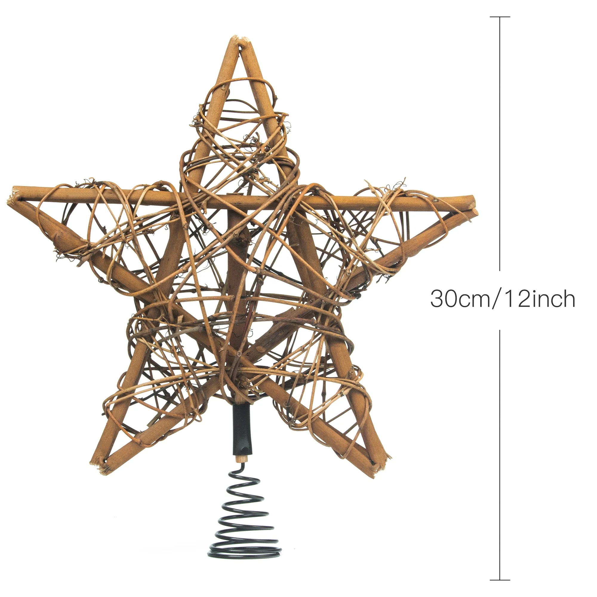Christmas tree topper topper rattan  Pointes de Sapin Christbaumspitze Weihnachtsbaumspitze Punte albero di Natale
