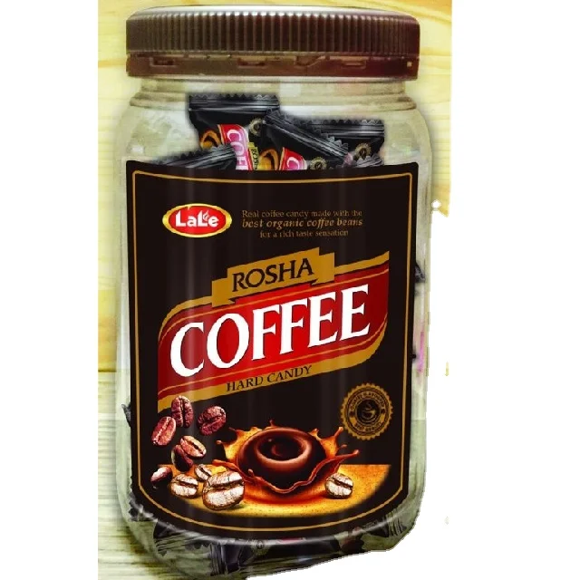 REAL ORIGINAL ROSHA COFFEE  FLAVORED CANDY FROM TURKEY BEST QUALITY IN JAR BAG BOX