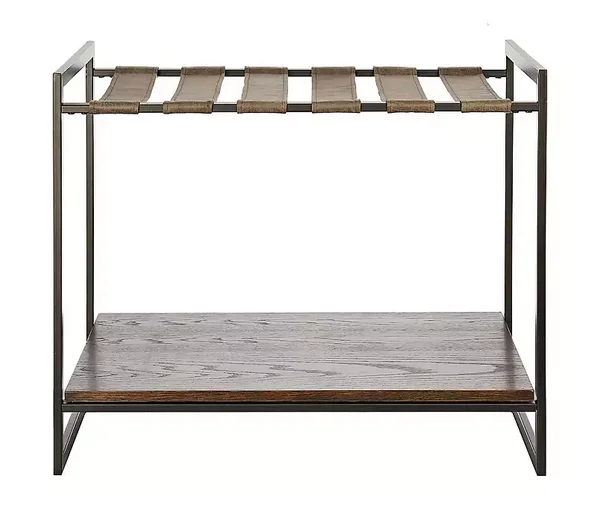 Hotel Bedroom Furniture Suitcase Stand Rack Heavy Duty Modern Baggage Holder Folding Luggage Rack in Iron Black Finishing Usable