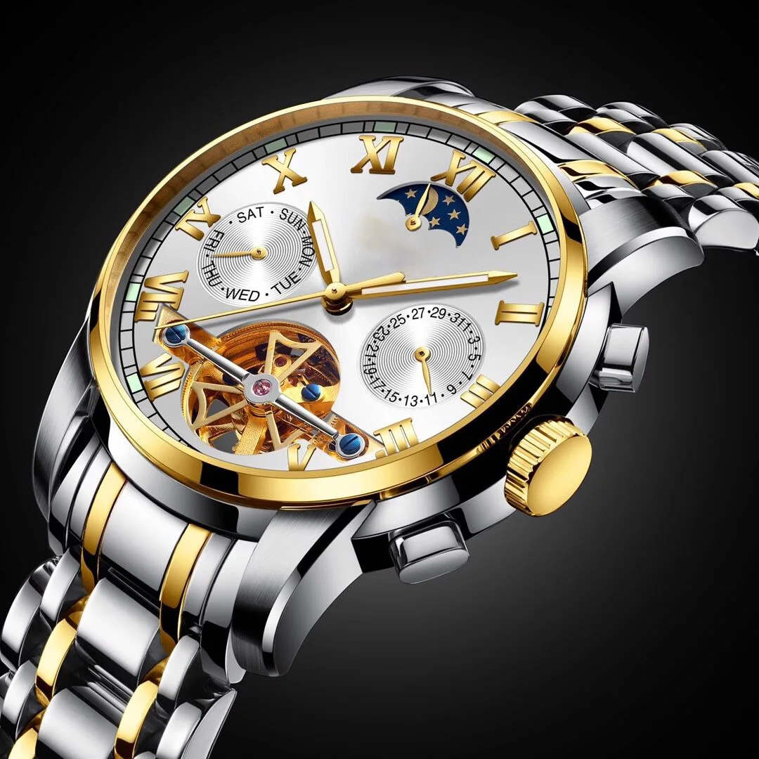 OEM Luxury Fashion Business Waterproof Wrist Watches Men  Stainless Steel Diver Automatic  Watches branded mens wrist watches