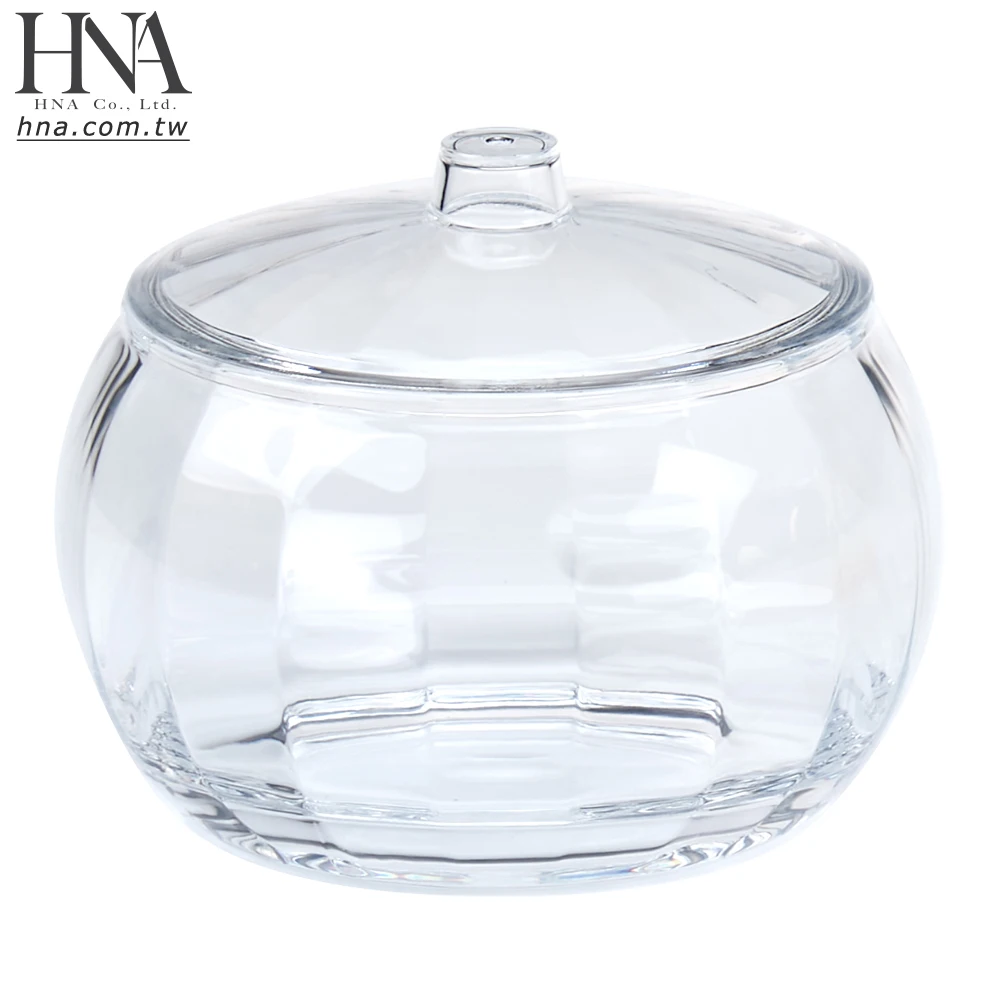 HNA Taiwan Made Halloween Decorative Plastic Pumpkin Shaped Candy Jar with Cover