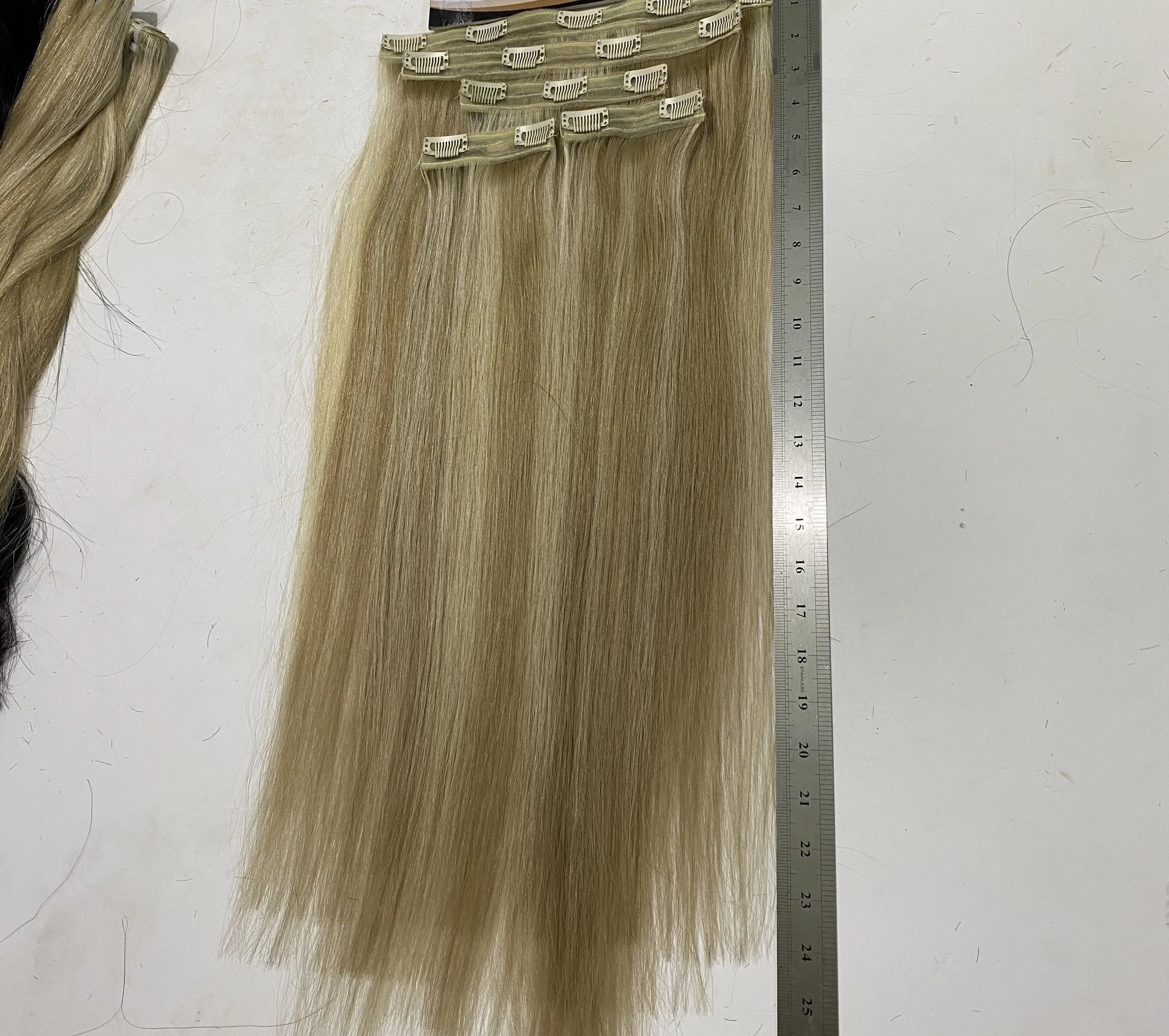 Supper double drawn Clip-in hair Bone straight  in all color - Top quality 100% Vietnamese Human hair at reasonable price