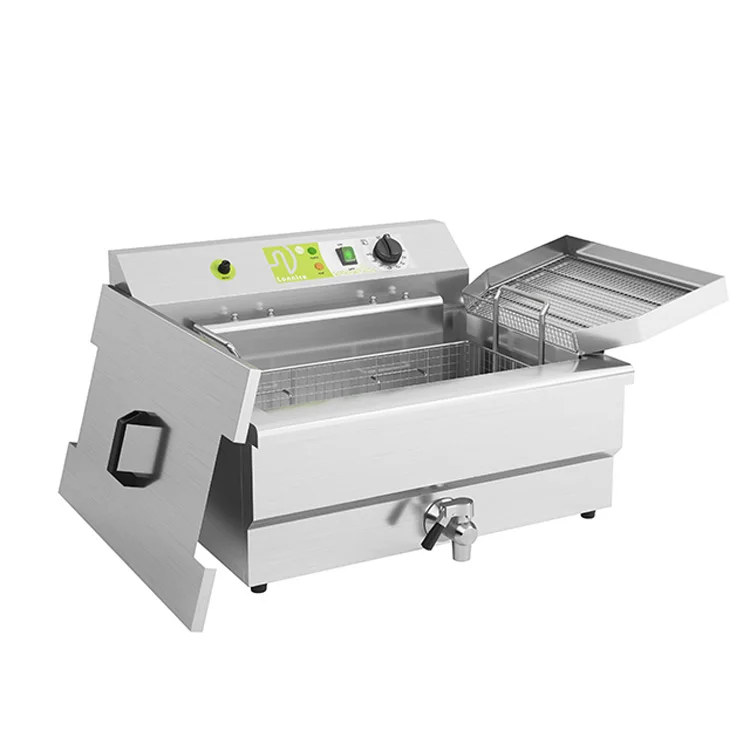Коммерческая электрическая фритюрница freidora-de-papas 35L, фритюрница с краном, электрическая масляная фритюрница