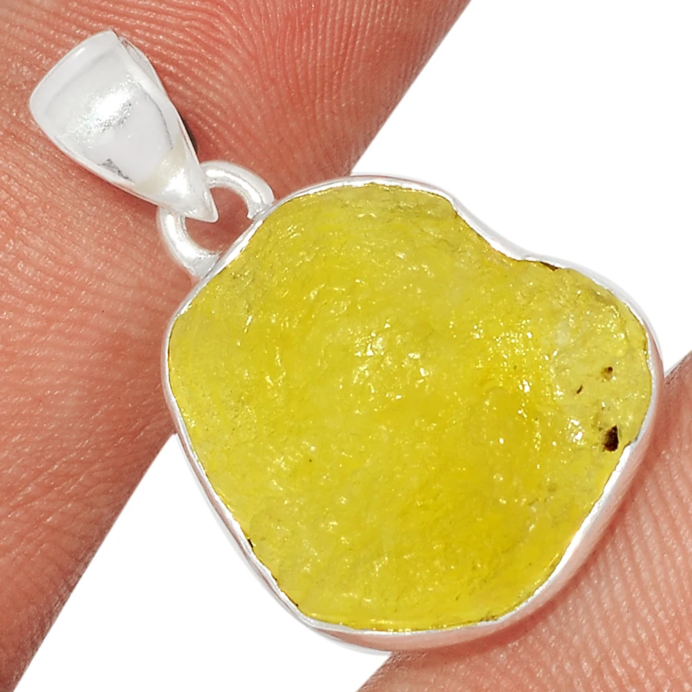 Натуральный без подогрева Редкие брусит с украшением в виде кристаллов минералов грубые ожерелье 925 стерлингового серебра Кулоны из нержавеющей стали