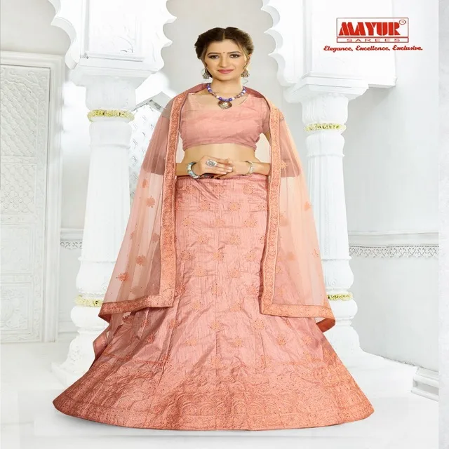 
Тяжелые легкие сари Mayur, новые оранжевые женские сари lehenda Холи, Индия и Пакистан, свободный размер для младенцев и малышей, сетка для сухой очистки, шелк 