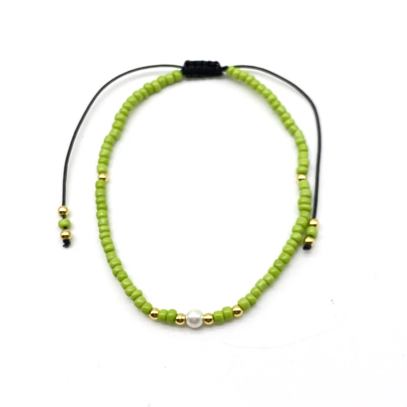 Boho Style Tiny Glass Beads Braided Bead Bracelet
