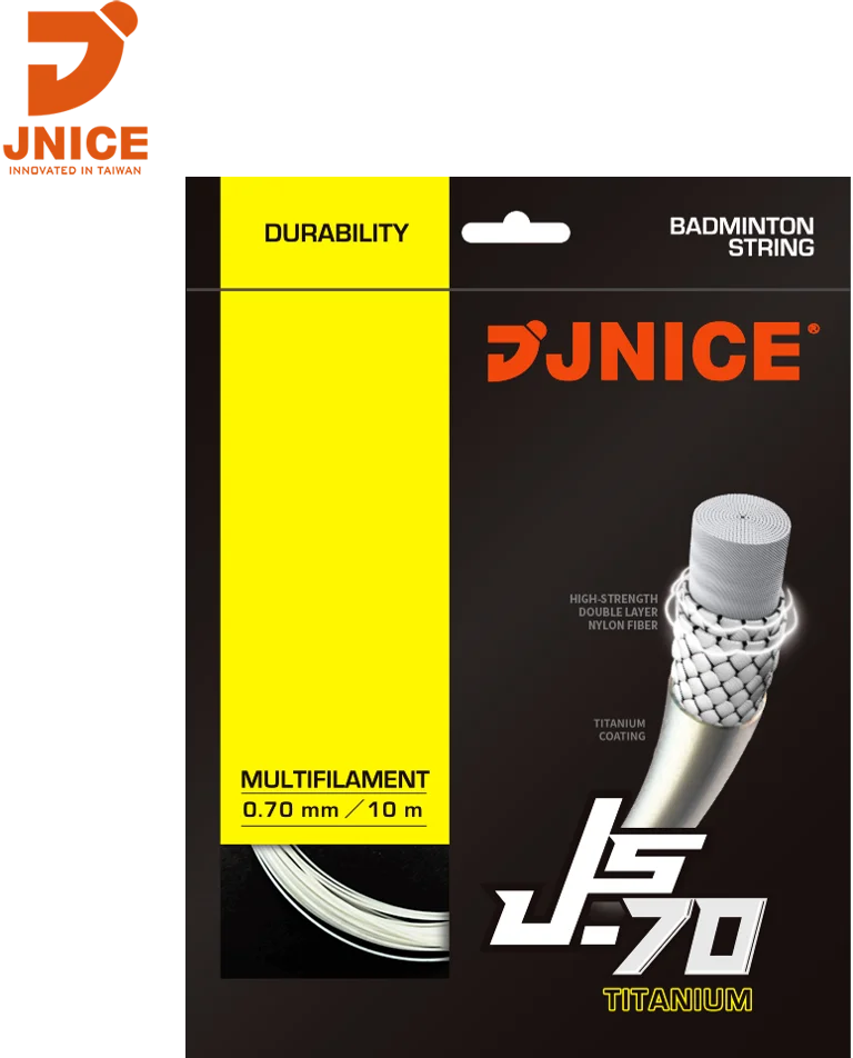 JNICE JS-70 0.70mm Titanium Nanoresin Durable Badminton Racket String