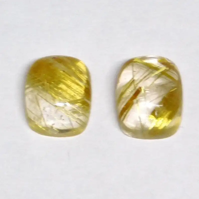 
 Свободный драгоценный камень натуральный Золотой Рутиловый Кварц квадратный 10 мм кабошон свободные драгоценные камни  