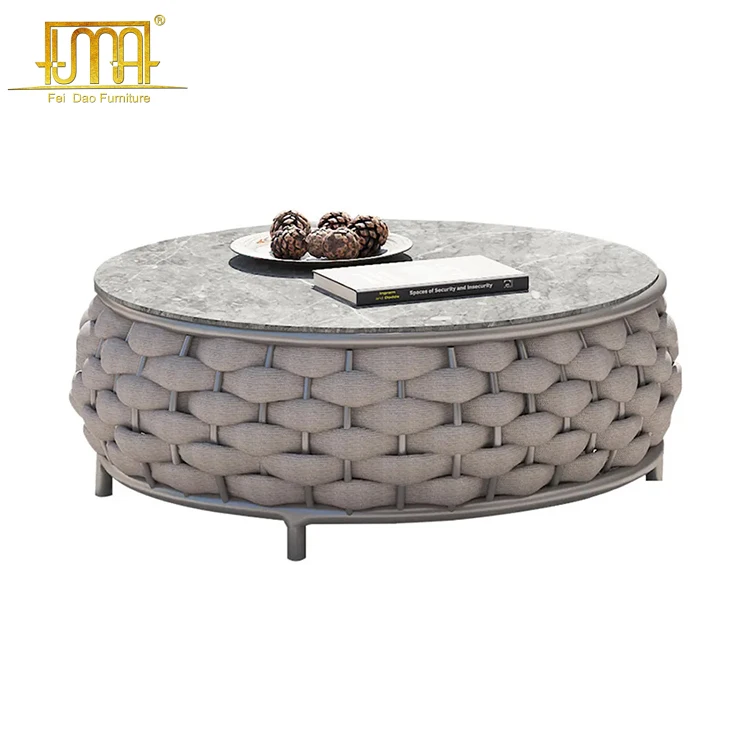 Outdoor furniture pool side 3 seat aluminum rope patio garden sofa set