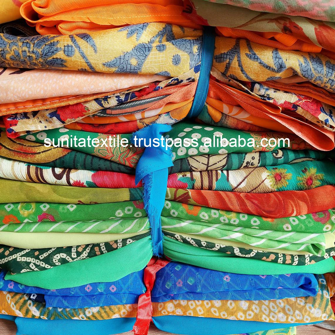  Пижама индийская винтажная традиционная из крепа и шелка 5 ярдов пижама одежда для сна длинное платье ручная работа переработанного крепированного материал сари