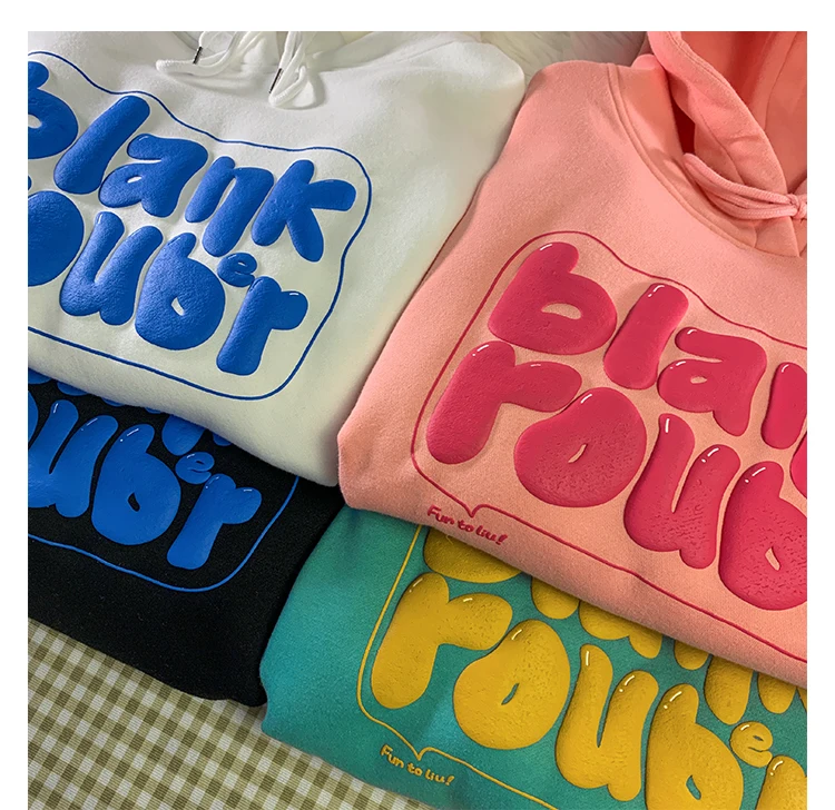 2021 New Couples 3d Foam Print Hoodie Sweatshirt Custom High Quality 3D puff Printing Logo Oversized Hoodies For Men