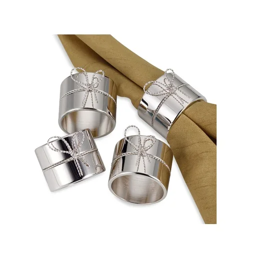 Brass Finished Metal Napkin Ring Excellent Quality Handmade Tissue Holder Round Shape Table Decorative