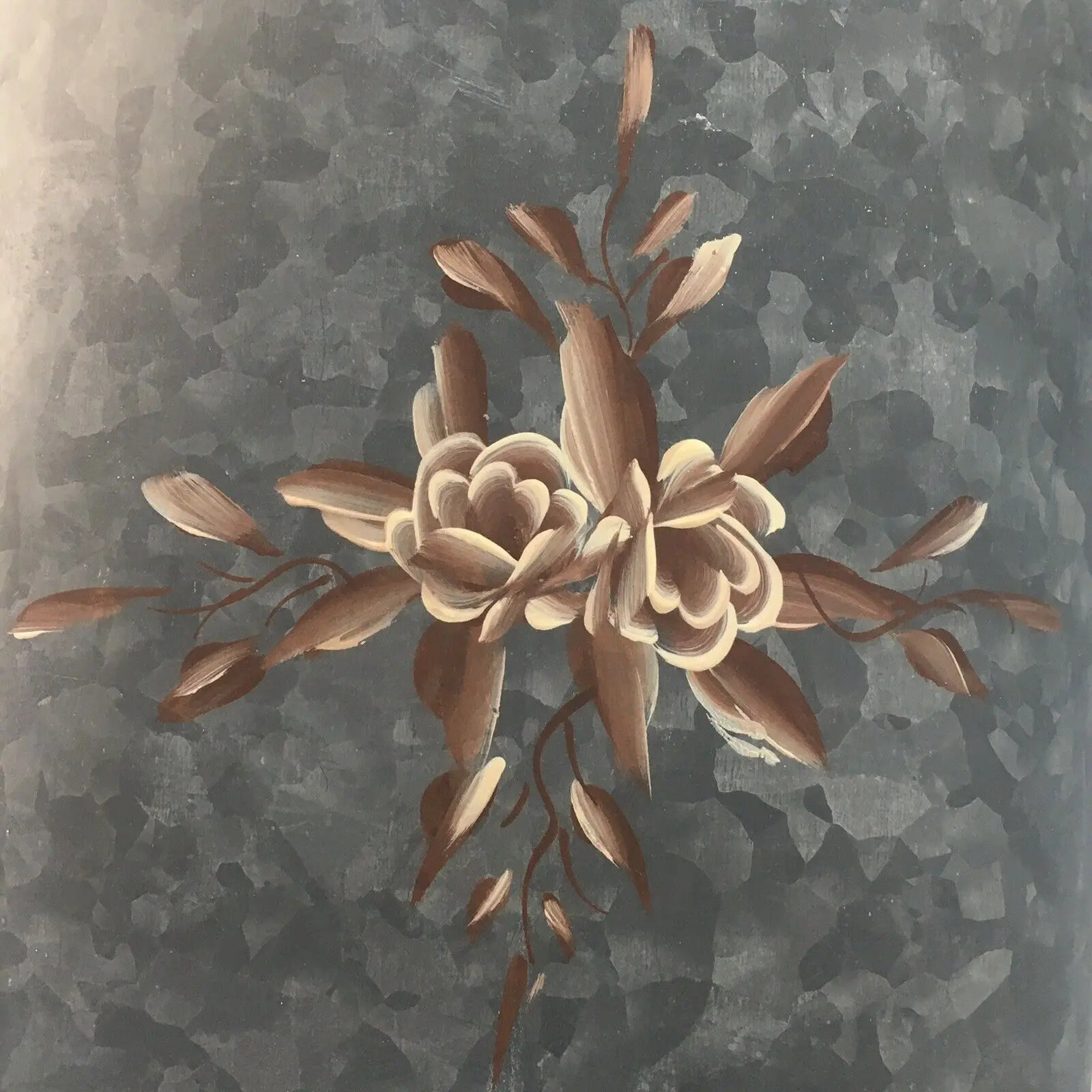 Цветочная Оцинкованная железная ваза для цветов и стен с принтом роз идеально подходит украшения дома сада