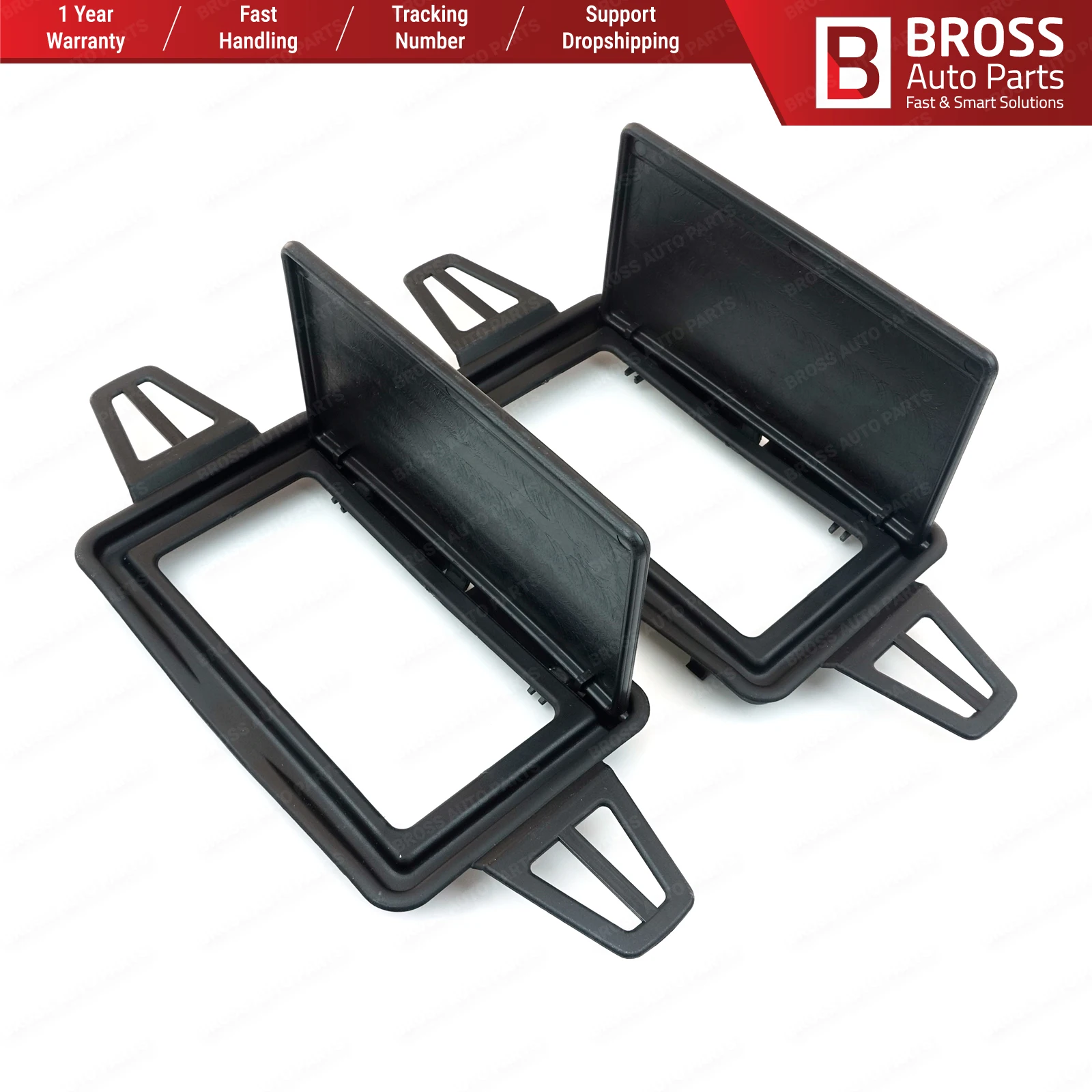 BDP524 Sun Visor Shade Mirror Cover Set BLACK for W210 W211 2108102510 2118100410 Bross Auto Parts Made In Turkey
