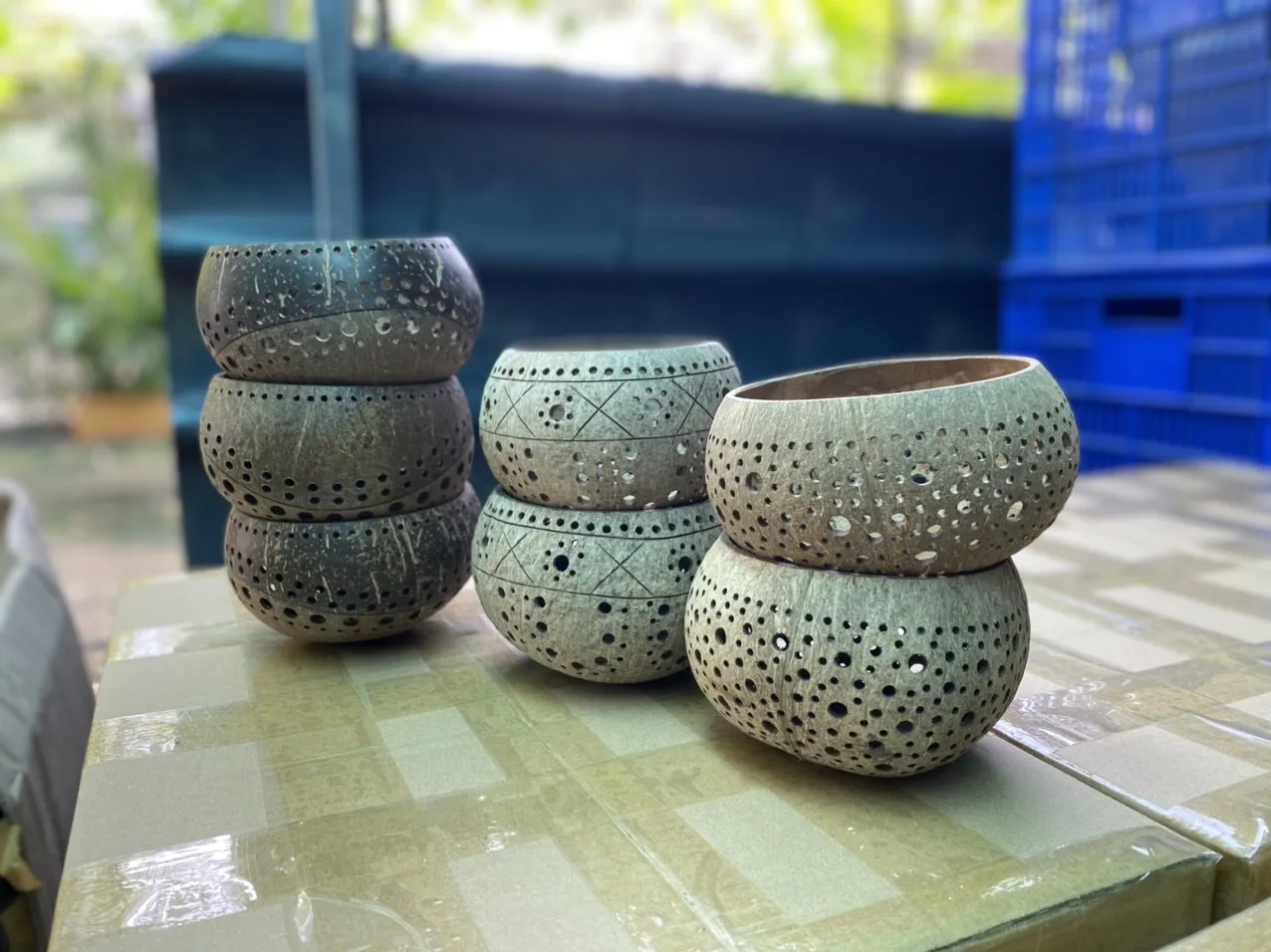 Оптовая продажа свечей из соевого воска ароматические свечи без запаха в миске кокосовой скорлупы