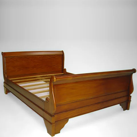 
Good Quality Sleigh Bed With Solid Mahogany Wood 