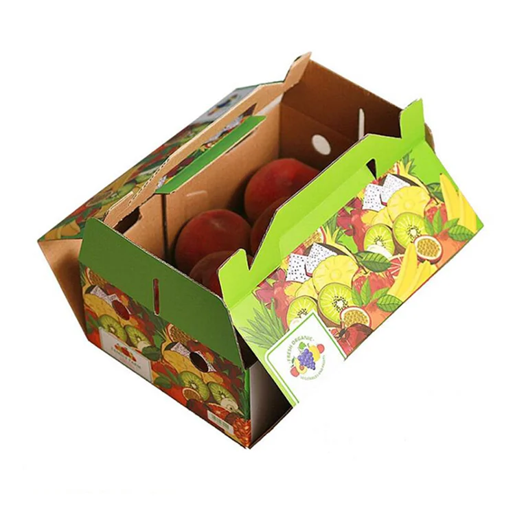 Hot Sale Fresh Apple, Mango, Orange, Cherry, Strawberries Fruit Packaging Box Cardboard Box for Fruit and Vegetable