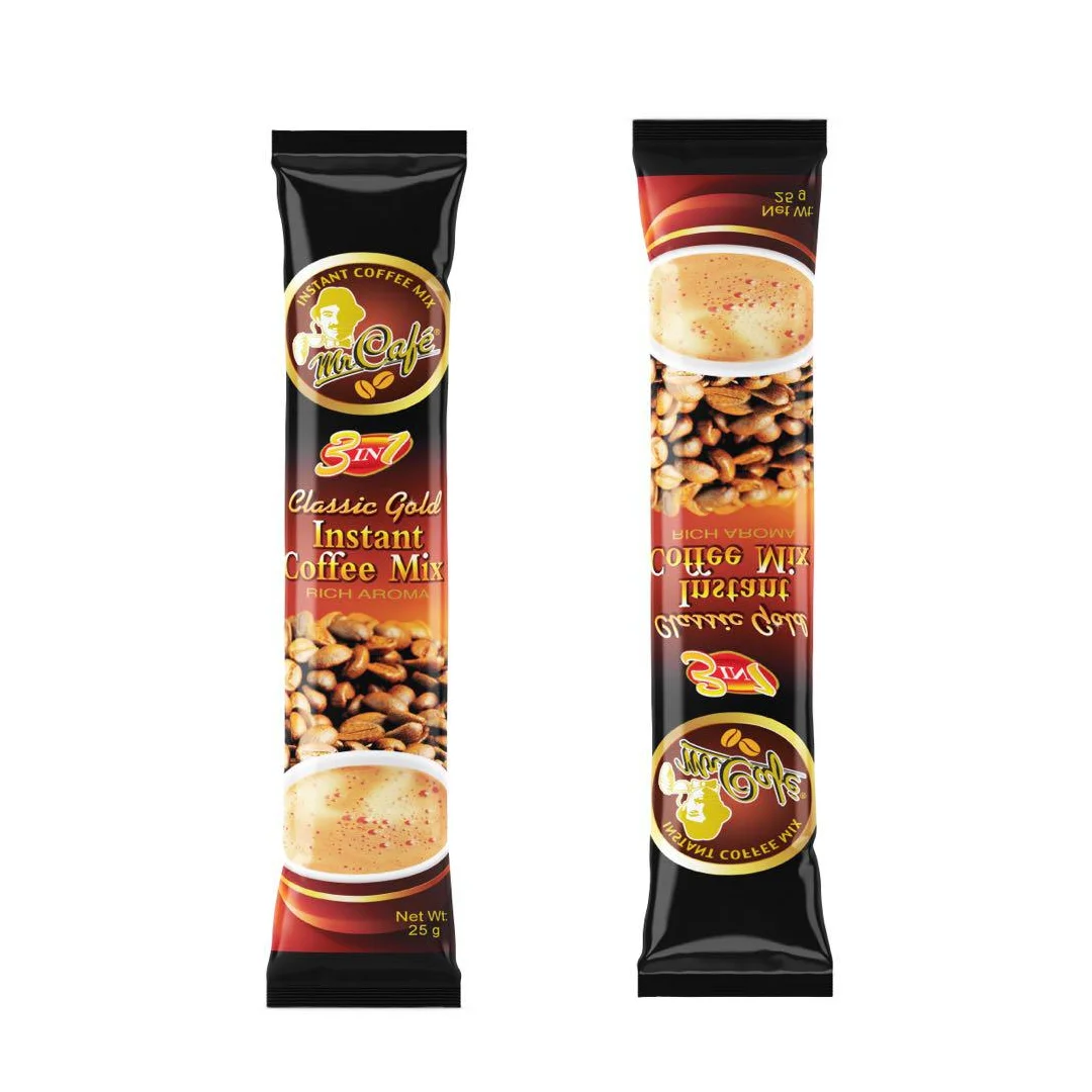 Caffeinated Drinks MR CAFE Classic Gold 3 in 1 Instant Coffee Powder Mix 25g x 24s x 20p with Non-dairy Creamer
