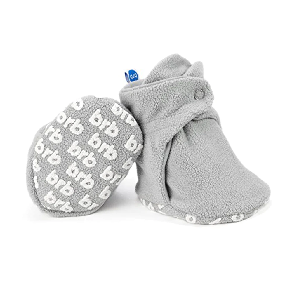 New Fashion Style cotton fabric Thermal Adjustable Rope Buckle infant booties organic baby booties