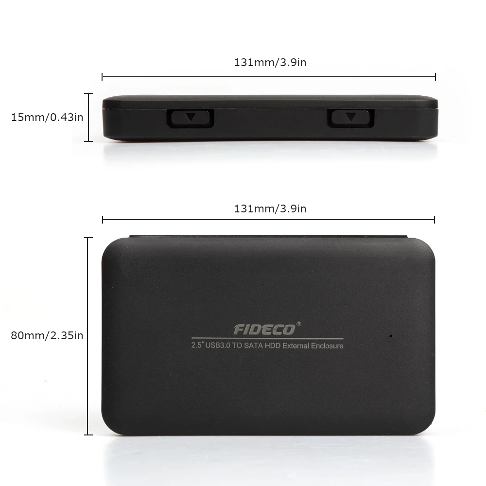 FIDECO Plastic cheap 2.5 usb3.0 hdd enclosure 25 hard drive externes hdd gehause carcasa de disco duro