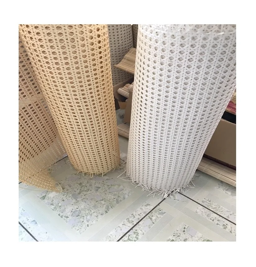 High Quality Mesh PE Rattan Webbing Rolls Synthetic Rattan Cane Webbing with Good price making Furniture