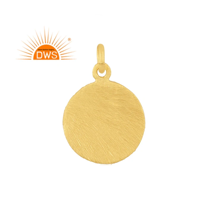 925 Sterling Silver 18k Gold plated Handmade Pendant For Women  Silver Jewelry Manufacturer