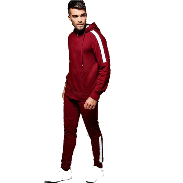 Оптовая продажа зимние спортивные костюмы без рисунка мужские тренировочные для бега с боковыми полосками