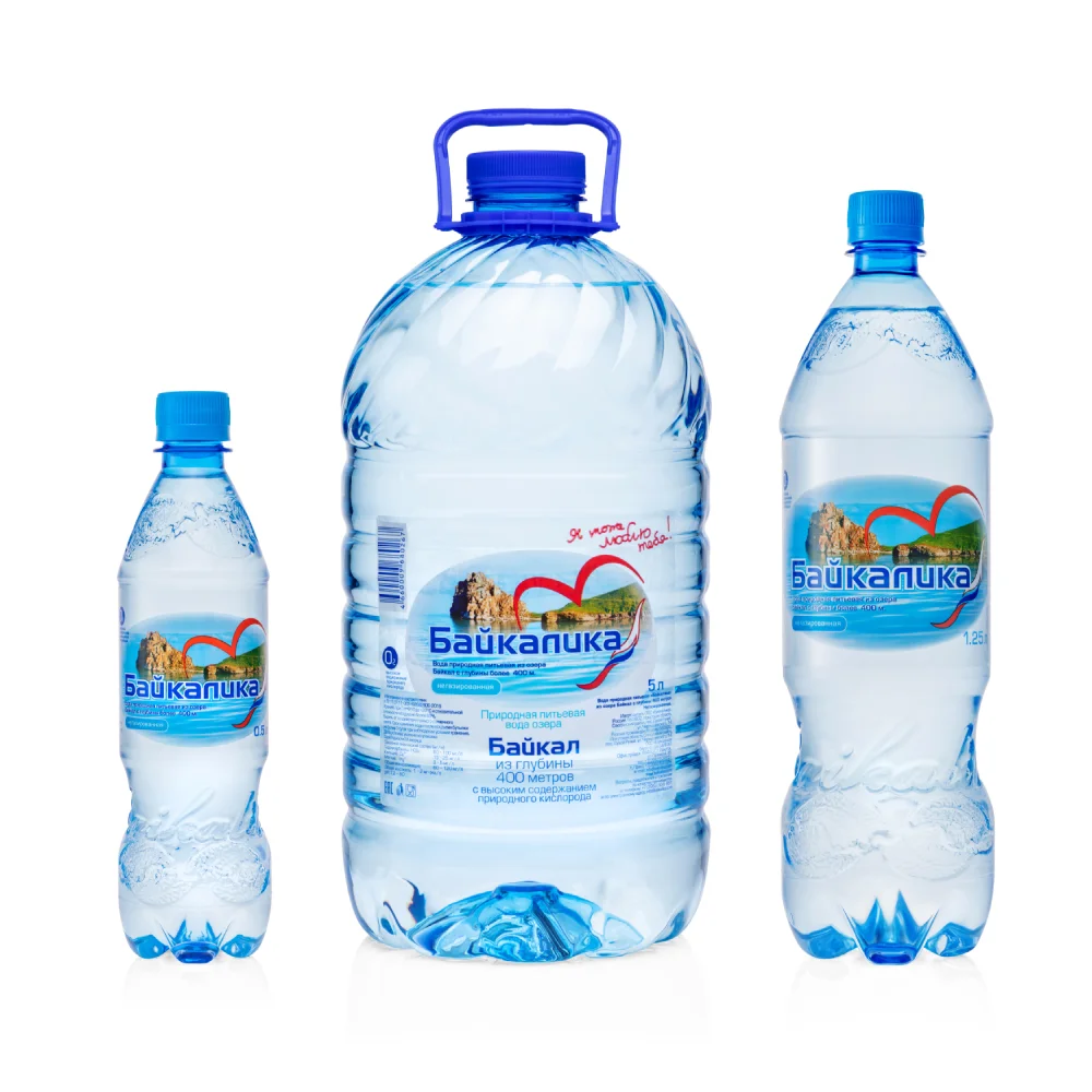 Etalon Deep Lake Drinking Water Baikalika 0.5L Sparkling Water Made by Nature natural mineral water
