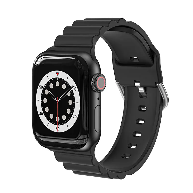 Smart Watch Band 22mm 20mm Silicone Strap For iwatch 7 band OEM Watch Bands for Apple Watch Rubber Strap Series 6  for Iphone