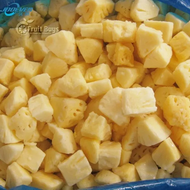 Хит продаж, замороженные фруктовые продукты, 2021 здоровая закуска, пищевая продукция для веганов в соответствии со стандартами Halal, замороженный ананас IQF