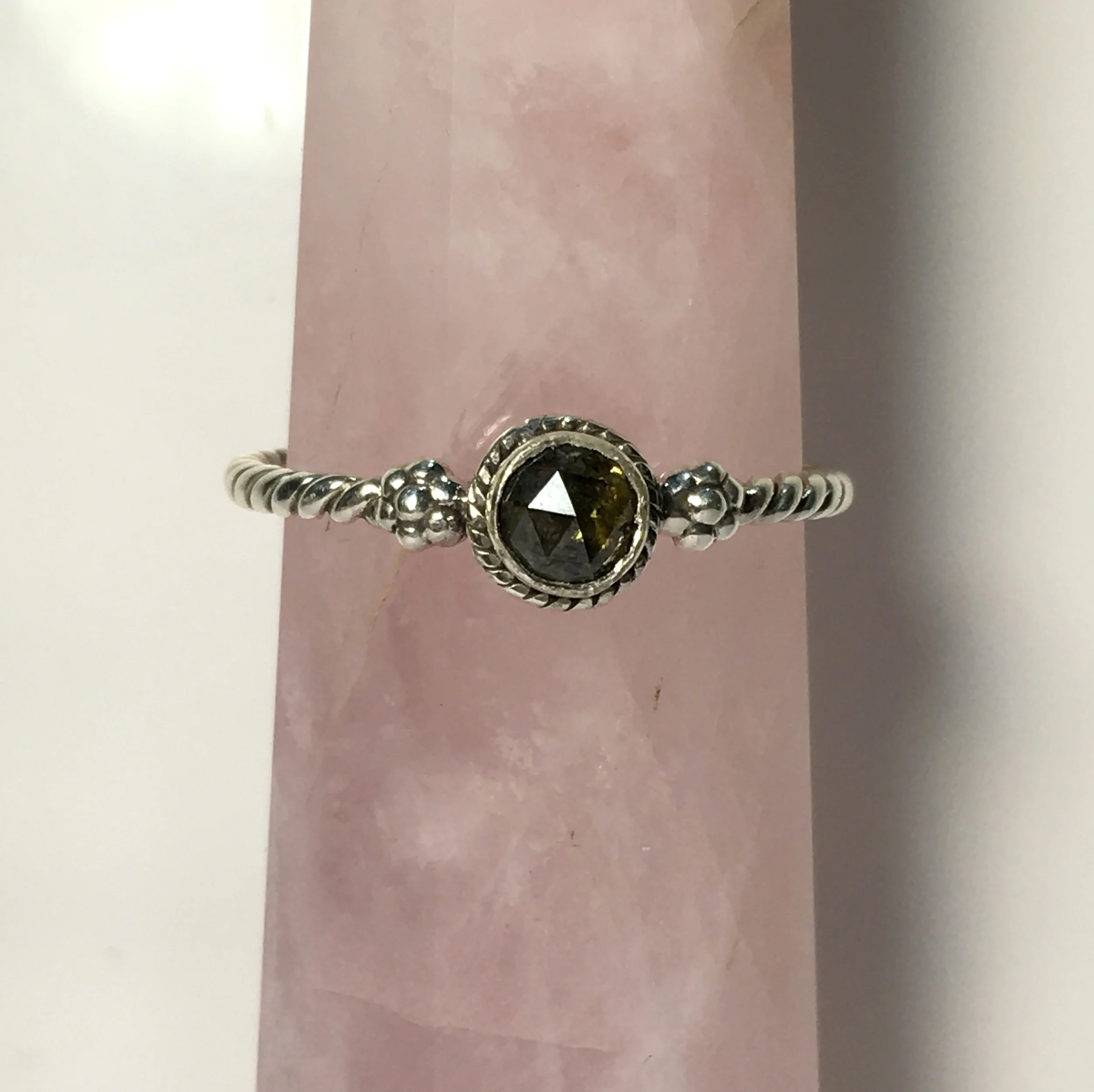 Natural Black Diamond 92.5 Silver Sterling gemstone Ring for woman Gift Wholesale price per piece