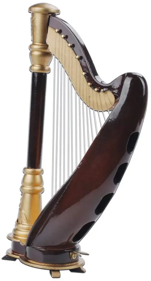 Мини арфа 14 см Hand-made деревянная музыкальный инструмент Реплика домашний офисный стол украшение праздничный подарок
