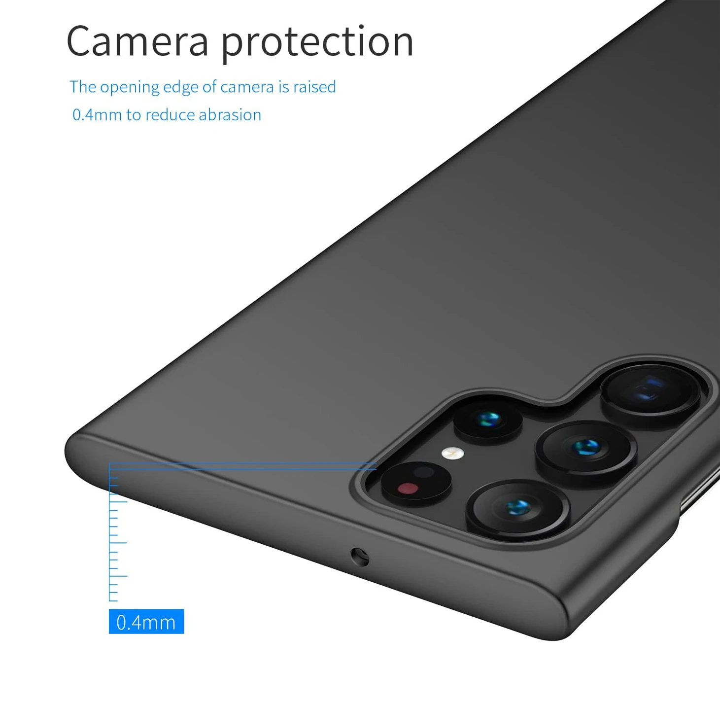 Легкий тонкий жесткий чехол для Samsung S22 матовый резиновый телефона