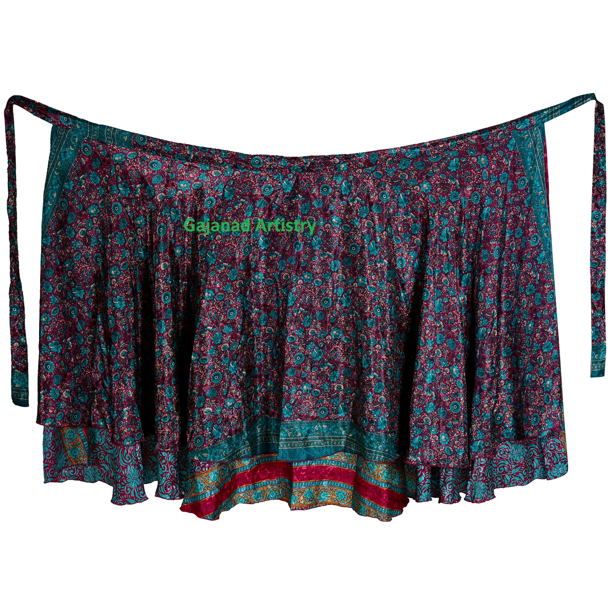 Wholesale lot Vintage Indian Silk Maxi Skirt Bohemian Floral maxi Hippie Skirts Boho Summer skirts Wrap one size
