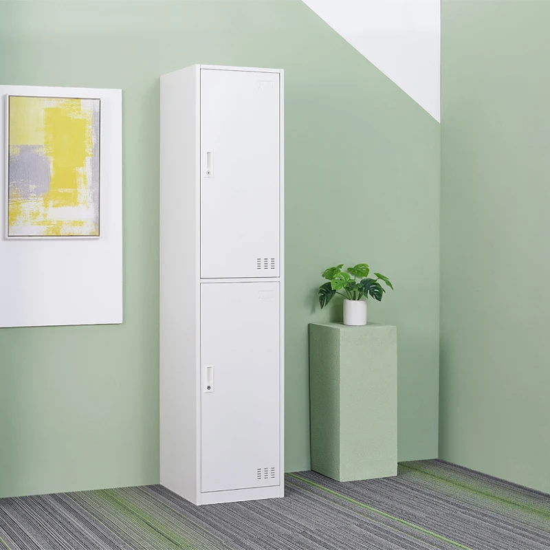Huiyang Single Locker Metal Wardrobe with 2 Doors Steel Cabinet Vertical Locker With Drawer